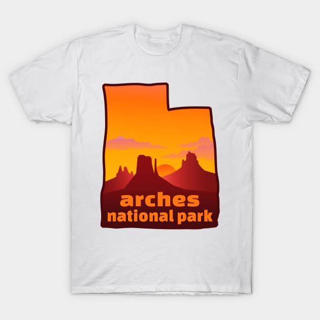 Arches National Park Utah T-Shirt by TravelTime